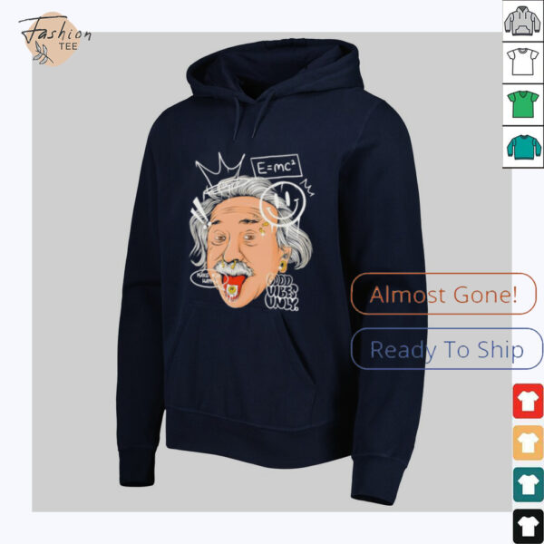 Albert Einstein cartoon face make you happy good vibes only shirt