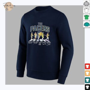 Indiana Pacers starting 5 players walking road signatures shirt