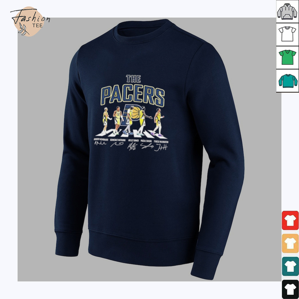 Indiana Pacers starting 5 players walking road signatures shirt Indiana Pacers starting 5 players walking road signatures shirt
