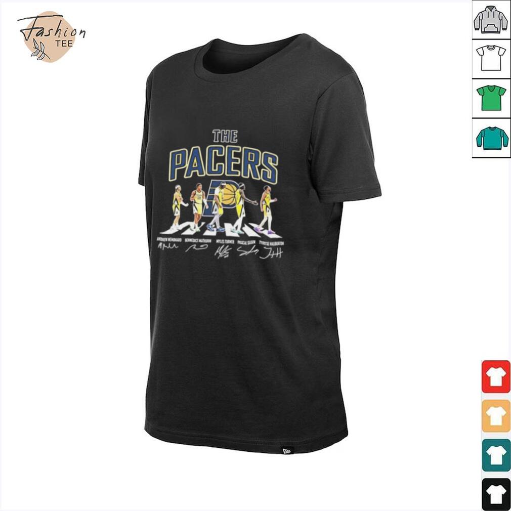 Indiana Pacers starting 5 players walking road signatures shirt Indiana Pacers starting 5 players walking road signatures shirt