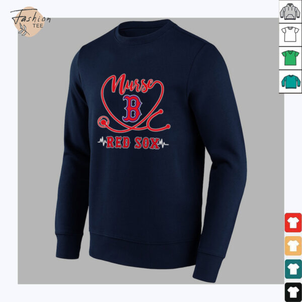 Nurse Red Sox stethoscope heartbeat shirt