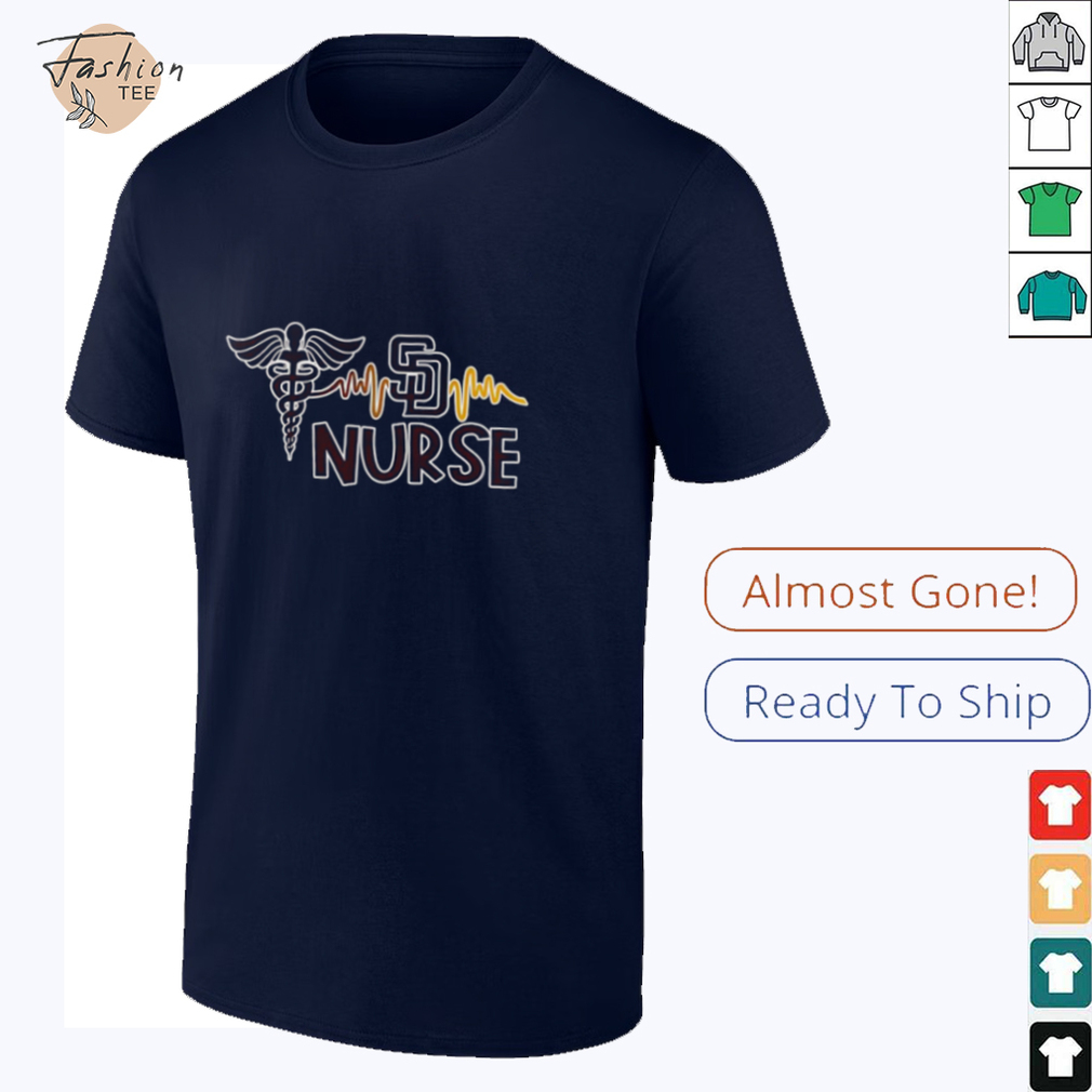 Nurse heartbeat San Diego Padres baseball shirt Nurse heartbeat San Diego Padres baseball shirt