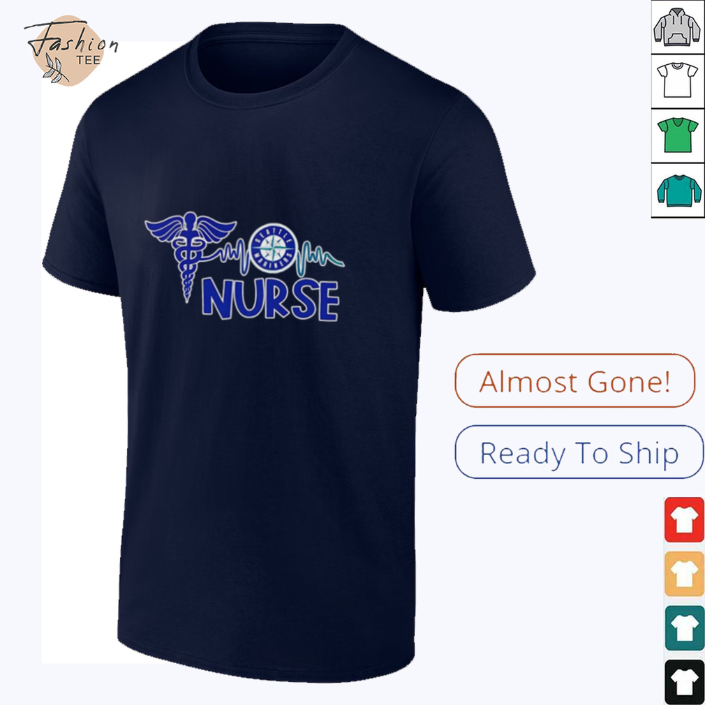 Nurse heartbeat Seattle Mariners baseball shirt Nurse heartbeat Seattle Mariners baseball shirt