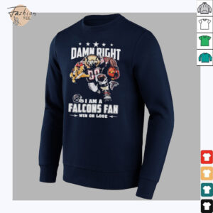 Official Damn Right I Am A Atlanta Falcons Fan Win Or Lose Mascot T shirts