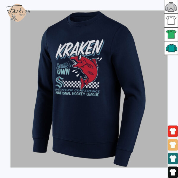 Seattle Kraken Mitchell & Ness Deep Sea Local Food T Shirt