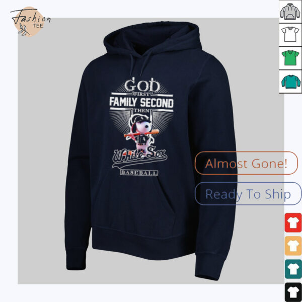 Snoopy God first family second the Chicago White Sox baseball shirt