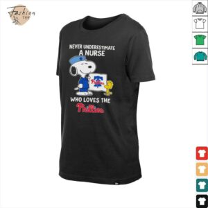 Snoopy and Woodstock never underestimate a nurse who loves the Phillies shirt