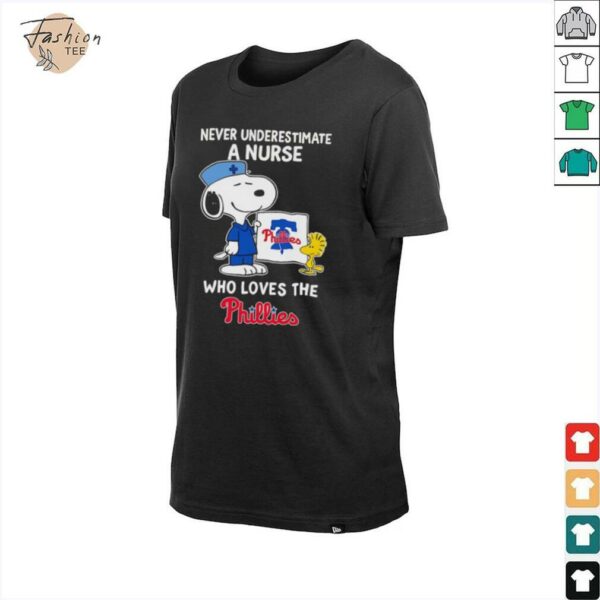 Snoopy and Woodstock never underestimate a nurse who loves the Phillies shirt