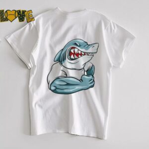 Strong shark gym shirt