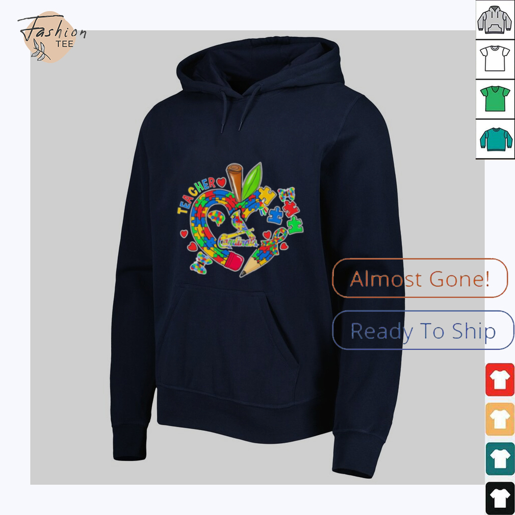 Teacher Autism apple St Louis Cardinals shirt Teacher Autism apple St Louis Cardinals shirt