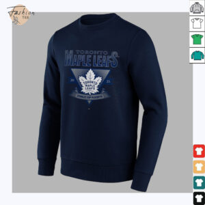 Toronto Maple Leafs Fanatics Heather Charcoal 2025 Stanley Cup Playoffs Crossbar Tri Blend T Shirt