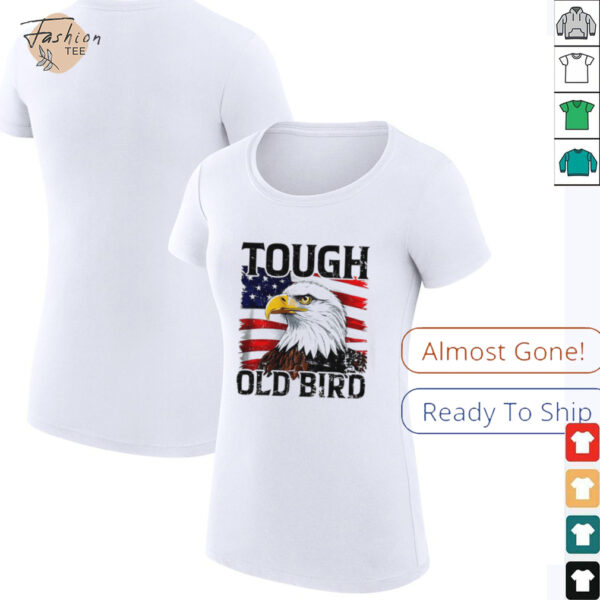 Tough old bird eagle USA flag shirt