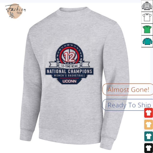 UConn WBB 12x NCAA Champions Logo Shirt