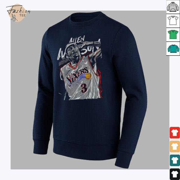 Allen Iverson 3 Philadelphia 76er the answer signature shirt