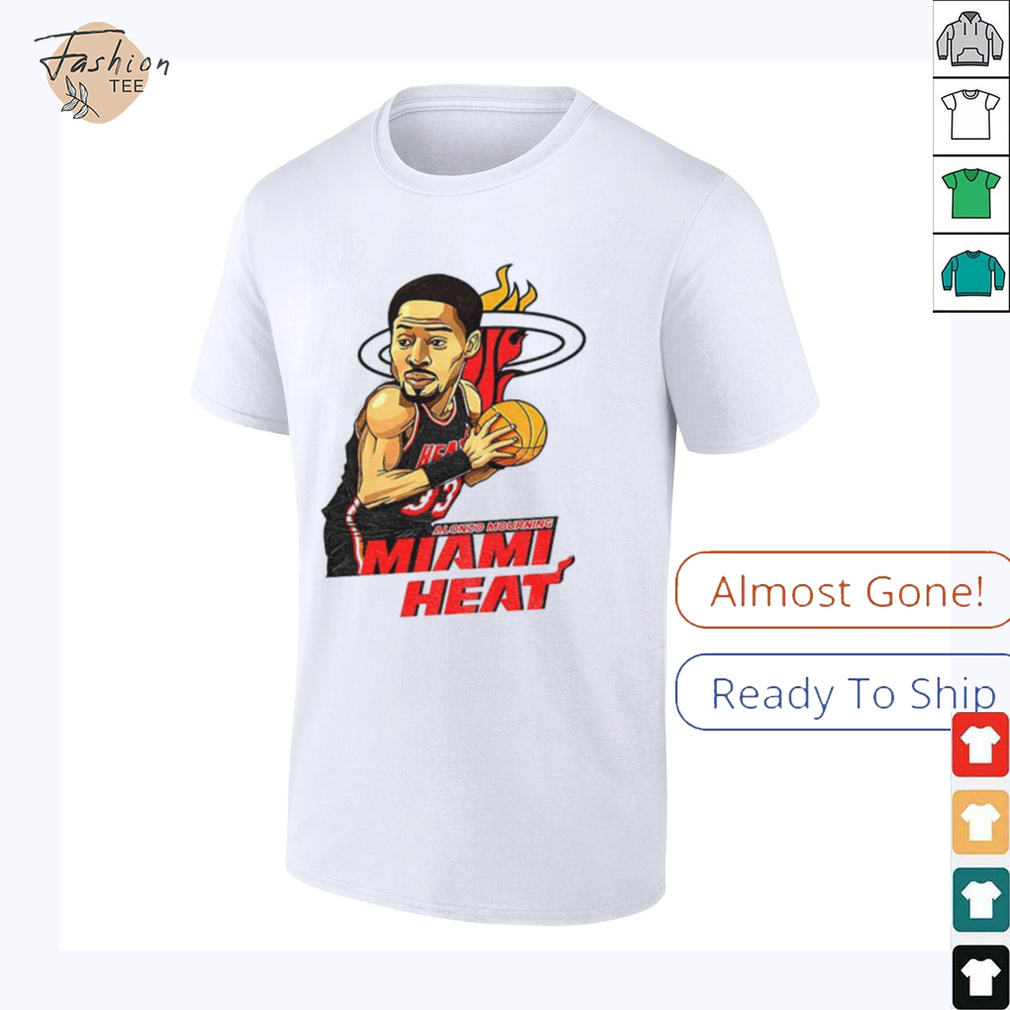 Alonzo Mourning Miami Heat NBA Basketball cartoon shirt Alonzo Mourning Miami Heat NBA Basketball cartoon shirt