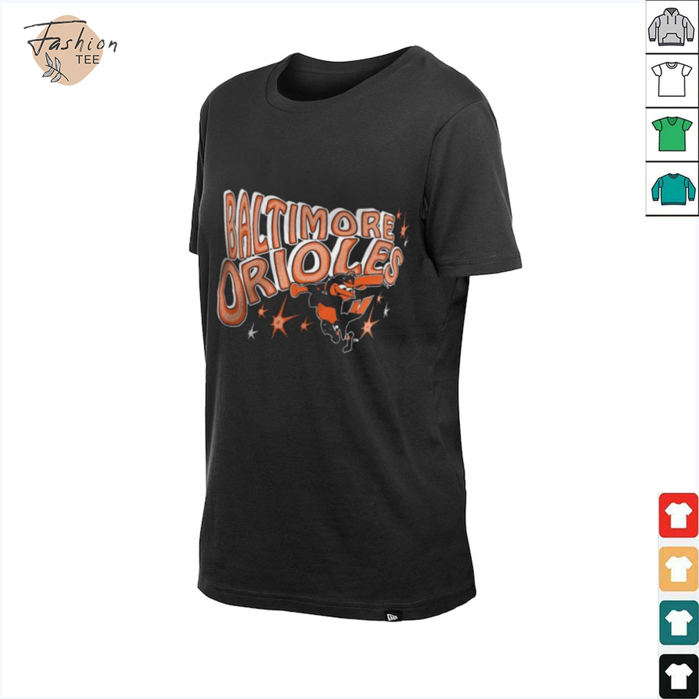 Baltimore Orioles Starter Women's Fireworks V Neck T Shirt_5_11zon Baltimore Orioles Starter Women's Fireworks V Neck T Shirt_5_11zon