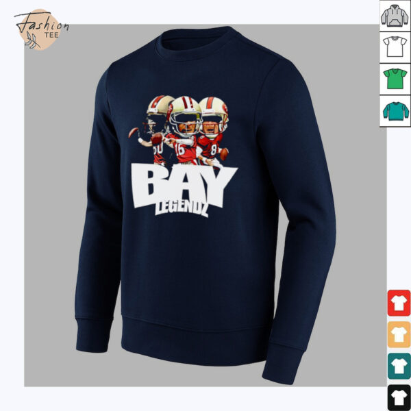Bay Legendz Jerry Rice Joe Montana Steve Young San Francisco 49ers shirt