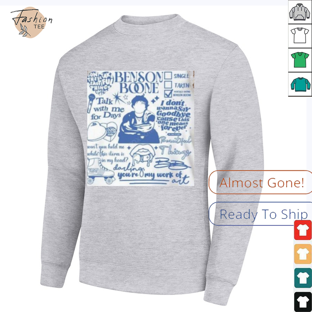Benson Boone Doodle Art Fireworks Tour T Shirt Benson Boone Doodle Art Fireworks Tour T Shirt