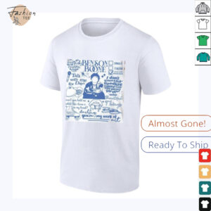 Benson Boone Doodle Art Fireworks Tour T Shirt