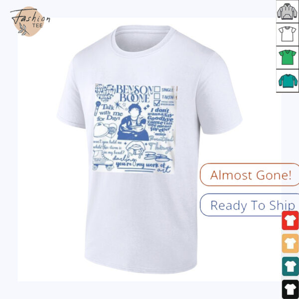 Benson Boone Doodle Art Fireworks Tour T Shirt