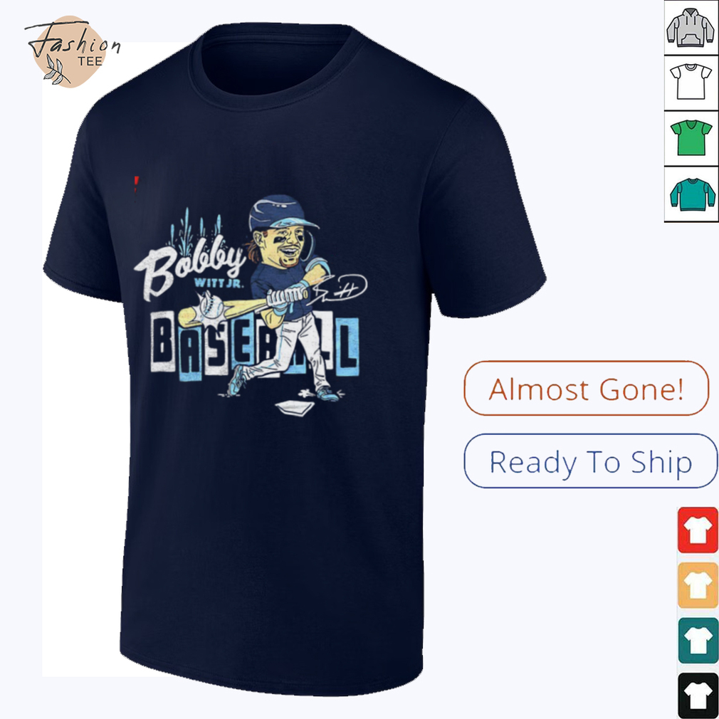 Bobby Witt Jr. #7 Kansas City Royals baseball caricature shirt Bobby Witt Jr. #7 Kansas City Royals baseball caricature shirt