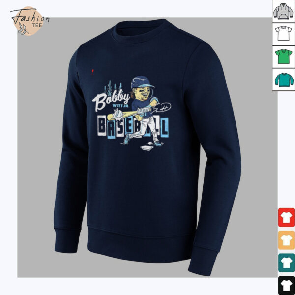Bobby Witt Jr. #7 Kansas City Royals baseball caricature shirt