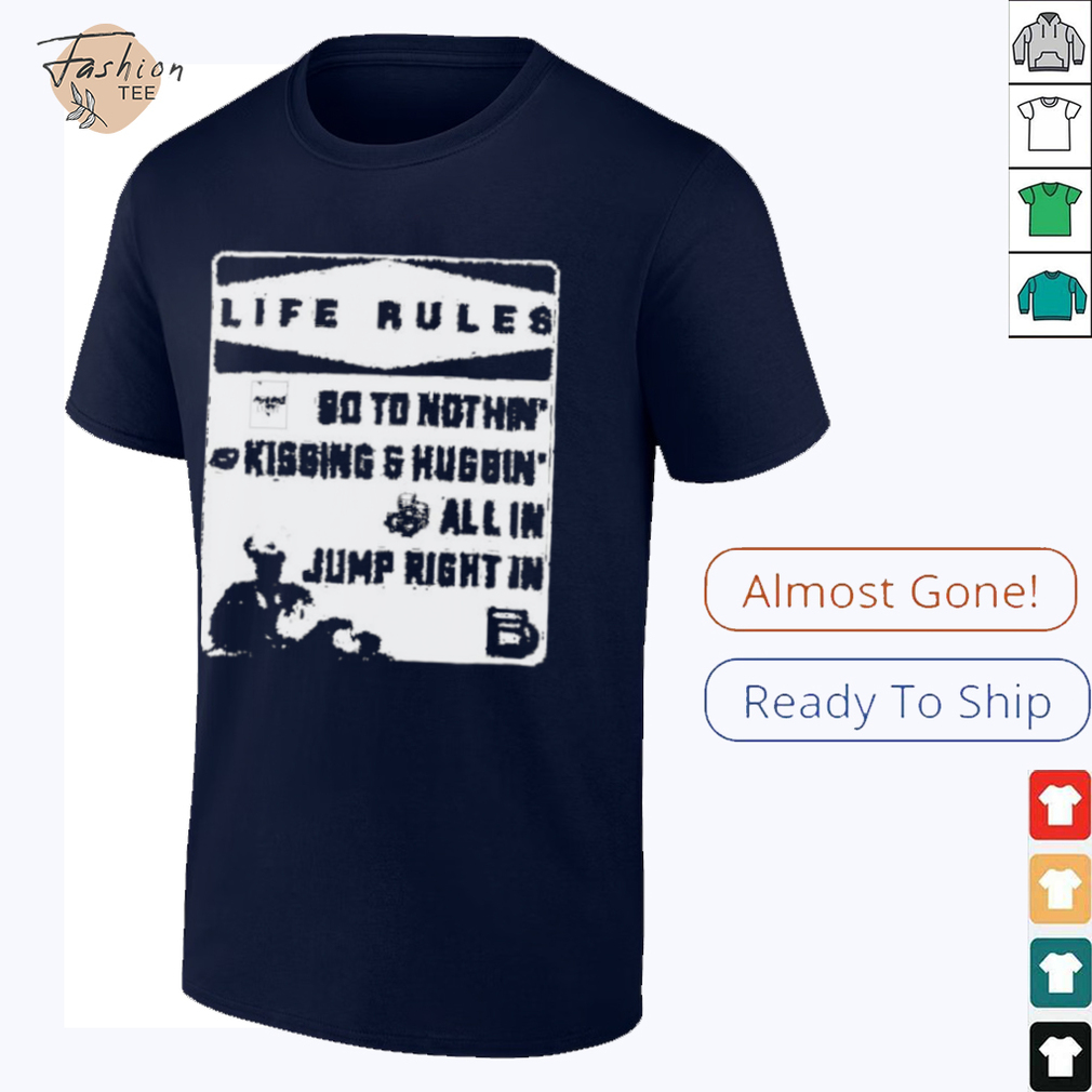 Brandon Davis Life Rules 90 To Nothin’ Kissing And Huggin’ All In Jump Right In T shirts Brandon Davis Life Rules 90 To Nothin’ Kissing And Huggin’ All In Jump Right In T shirts