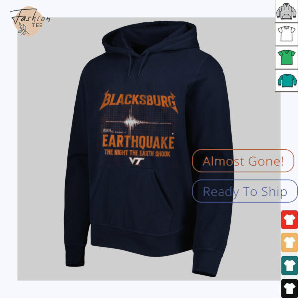 BreakingT Maroon Virginia Tech Hokies Blacksburg Earthquake T Shirt_7_11zon