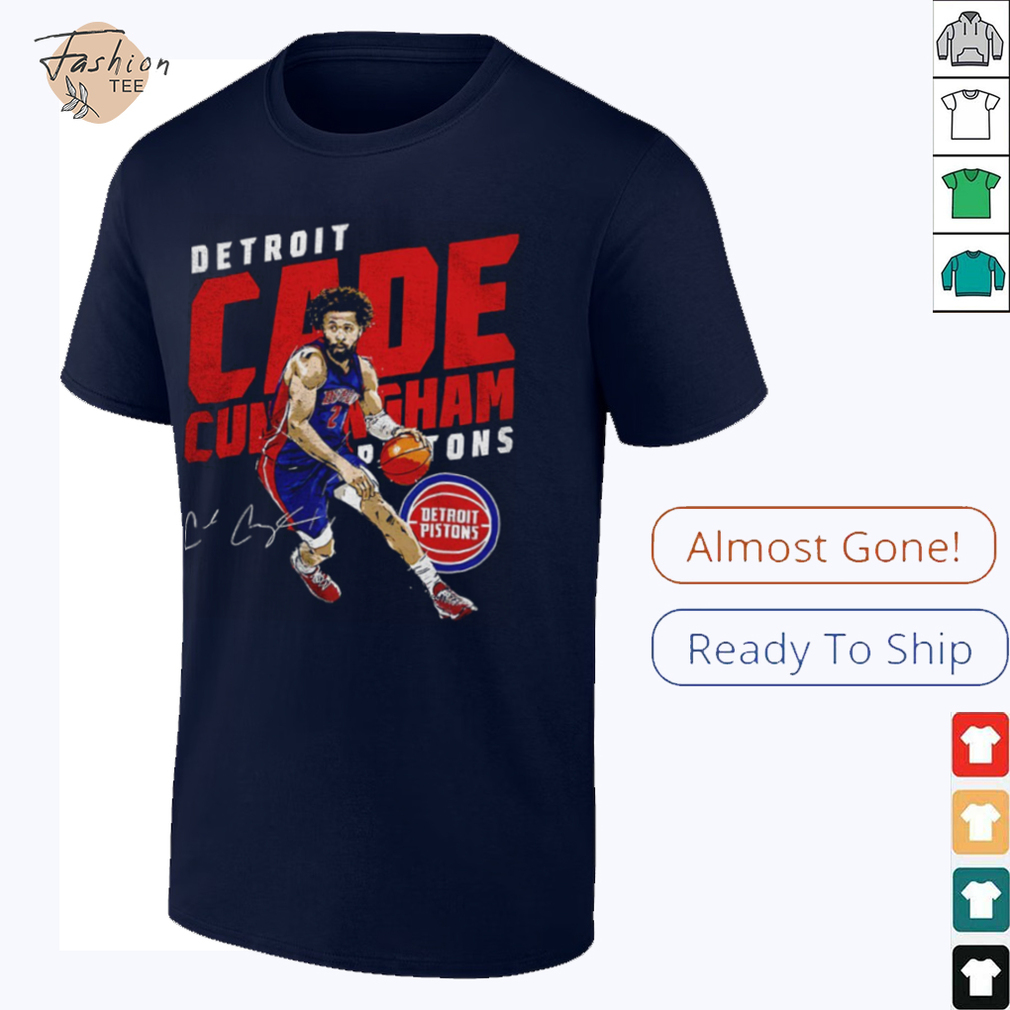 Cade Cunningham Detroit Pistons basketball player slant signature shirt Cade Cunningham Detroit Pistons basketball player slant signature shirt