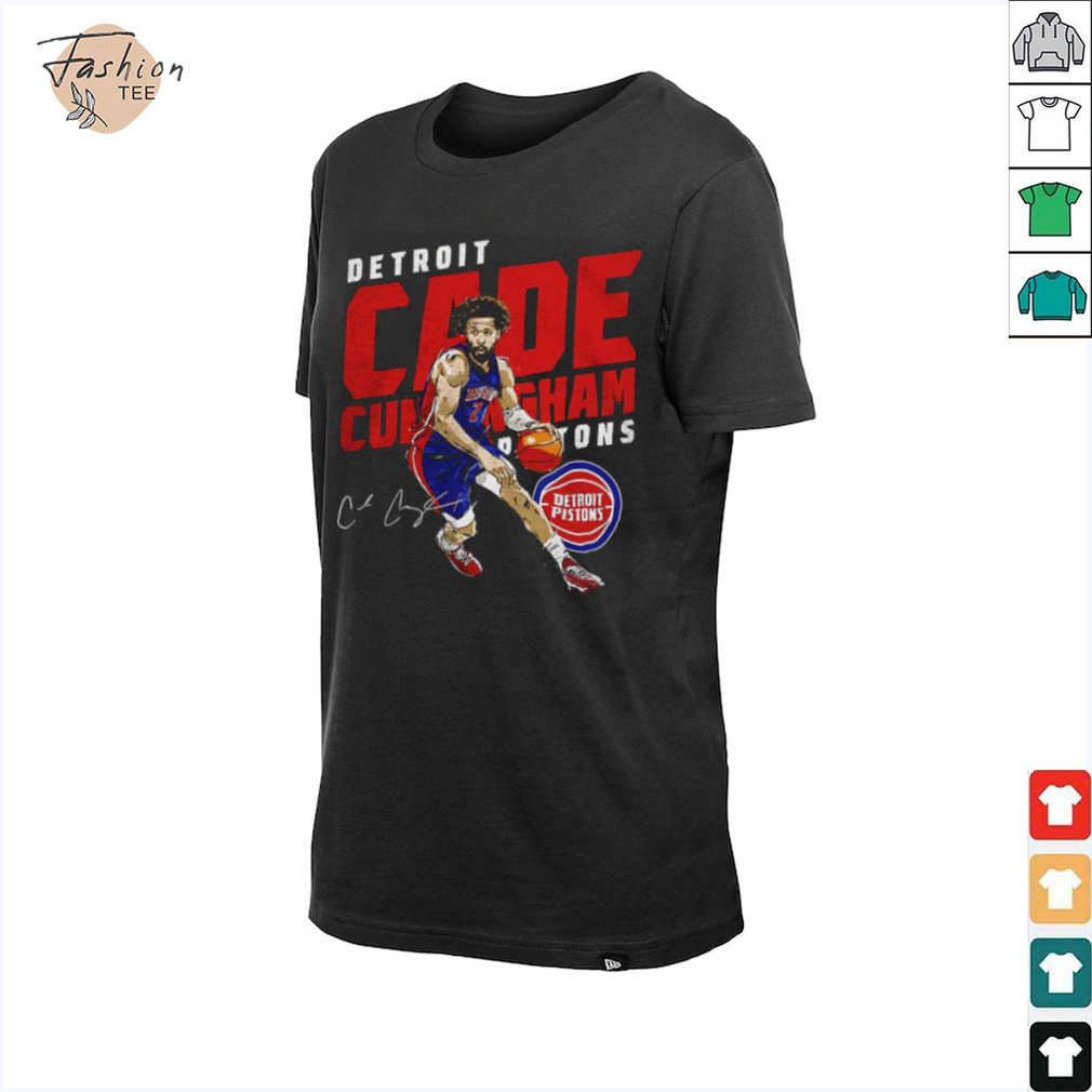 Cade Cunningham Detroit Pistons basketball player slant signature shirt Cade Cunningham Detroit Pistons basketball player slant signature shirt