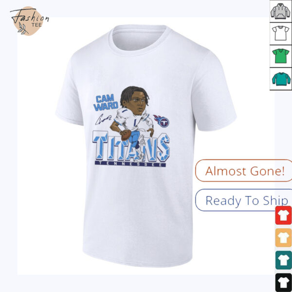 Cameron Ward Tennessee Titans Homage 2025 NFL Draft Caricature Player Graphic Tri Blend T Shirt_2_11zon