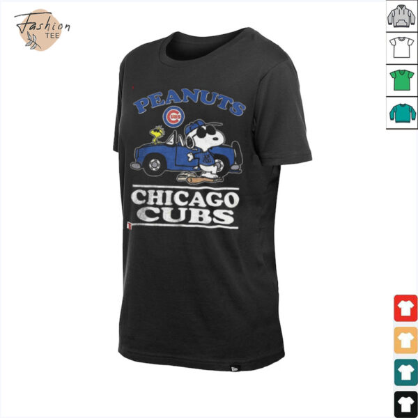 Chicago Cubs Peanuts Snoopy driving car shirt