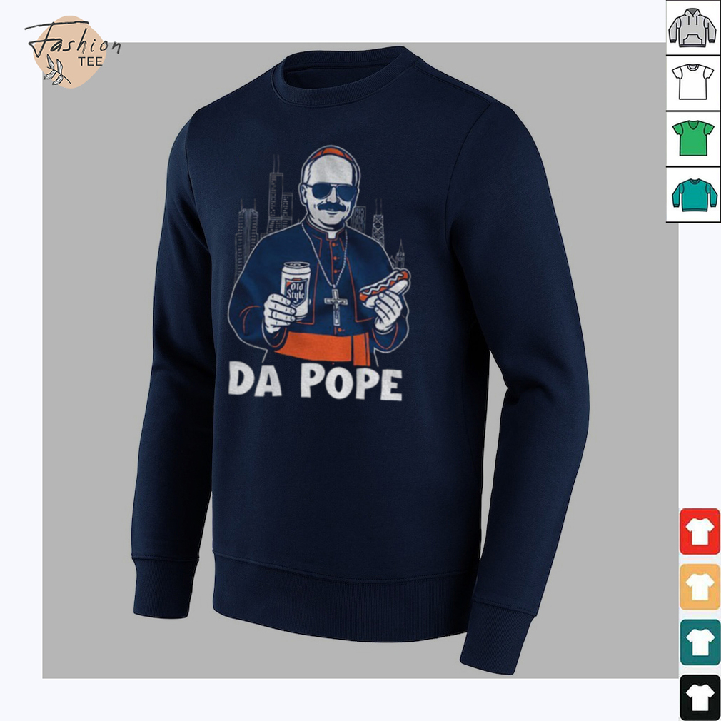Chicago’s Pope Leo XIV Da Pope holding beer and hotdog shirt Chicago’s Pope Leo XIV Da Pope holding beer and hotdog shirt