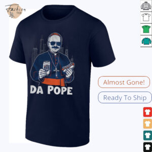 Chicago’s Pope Leo XIV Da Pope holding beer and hotdog shirt