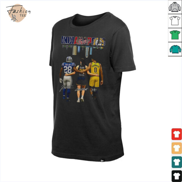 Clark Taylor Haliburton Indianapolis Sports Team City Skyline players signature shirt