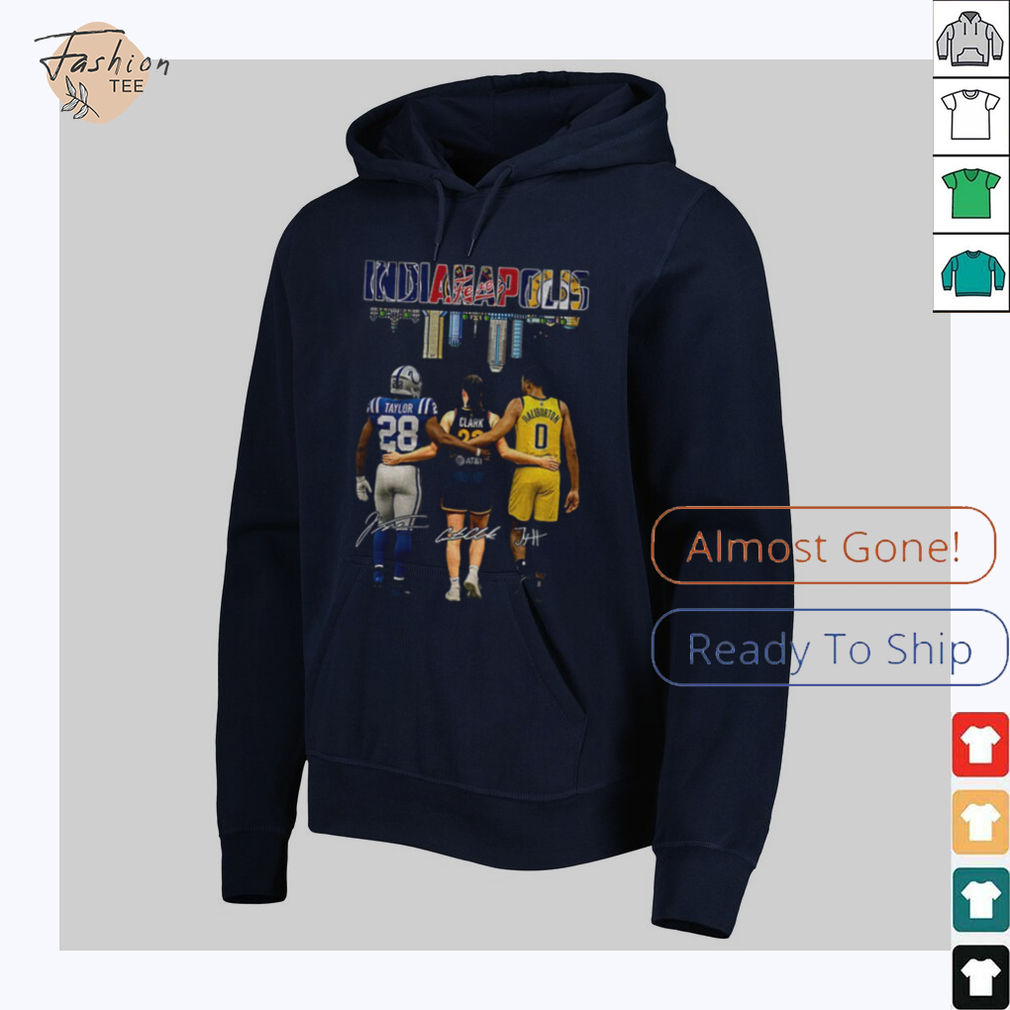 Clark Taylor Haliburton Indianapolis Sports Team City Skyline players signature shirt Clark Taylor Haliburton Indianapolis Sports Team City Skyline players signature shirt