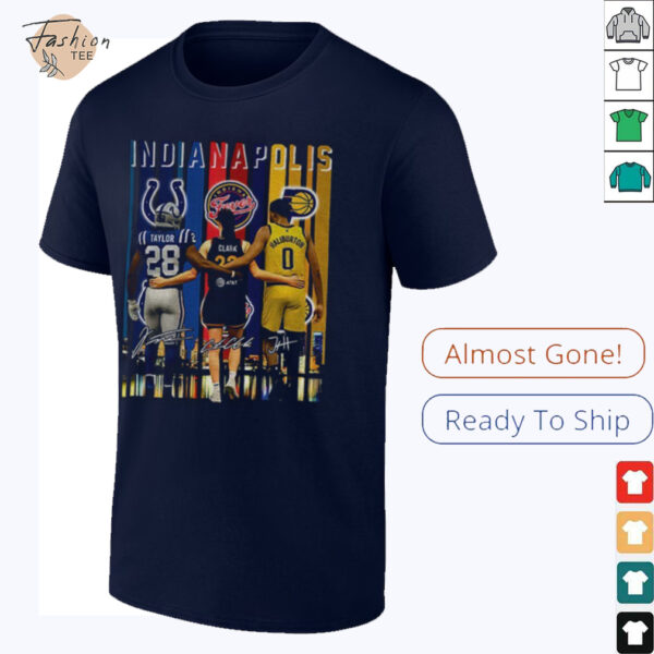 Clark Taylor Haliburton Indianapolis Sports Team players signature shirt