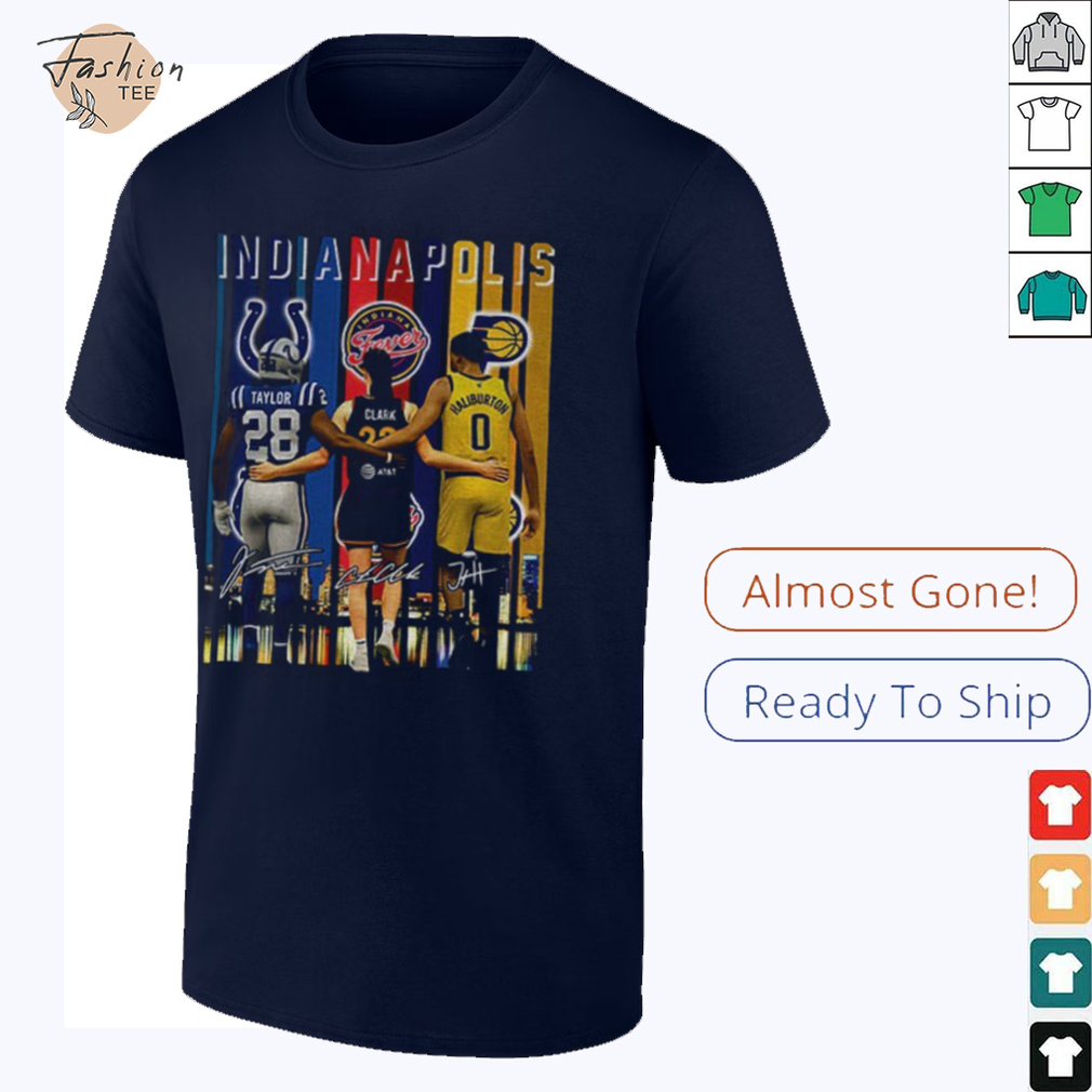 Clark Taylor Haliburton Indianapolis Sports Team players signature shirt Clark Taylor Haliburton Indianapolis Sports Team players signature shirt