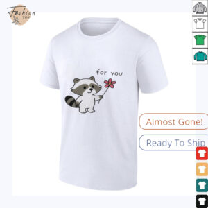 Cute Raccoon flower for you shirt