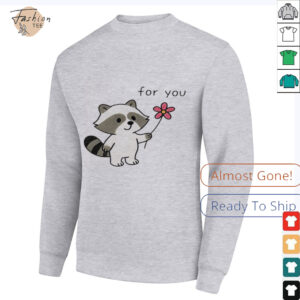 Cute Raccoon flower for you shirt