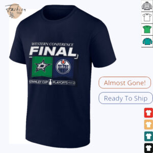 Dallas Stars Vs Edmonton Oilers 2025 Western Conference Finals NHL Matchup Stanley Cup Playoffs Unisex T Shirt