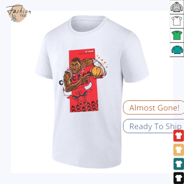 Derrick Rose Chicago Bulls NBA Basketball cartoon the MVP rises in rio shirt