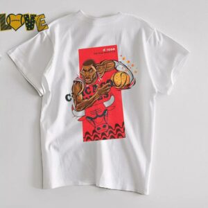 Derrick Rose Chicago Bulls NBA Basketball cartoon the MVP rises in rio shirt