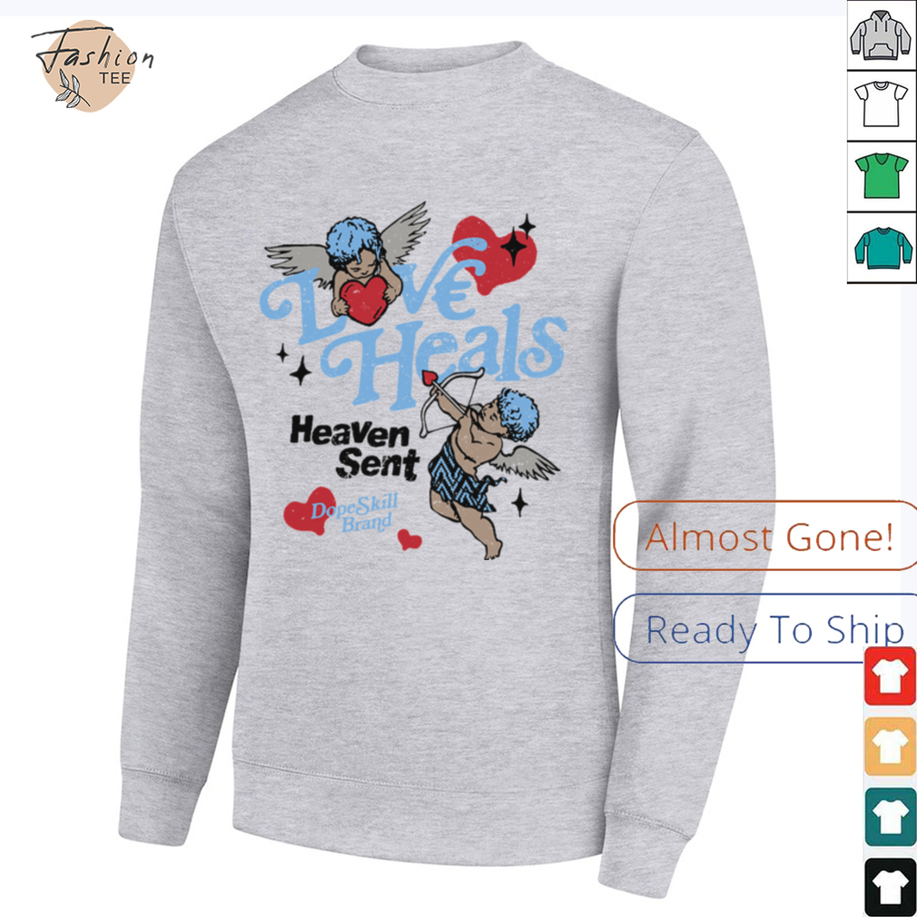 DopeSkill Love Heals Graphic T Shirt DopeSkill Love Heals Graphic T Shirt
