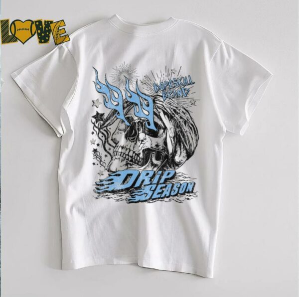 Dopeskill Brand Drip Season Skull Graphic T Shirt