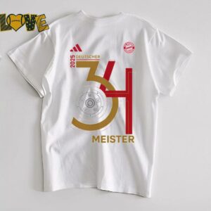 FC Bayern Munchen Are 34 Deutscher Meister 2025 Bundesliga Unisex T Shirt