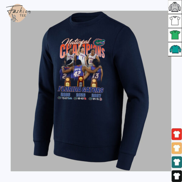 Florida Gators Basketball National Champions 2006 – 2007 – 2025 Unisex T Shirt