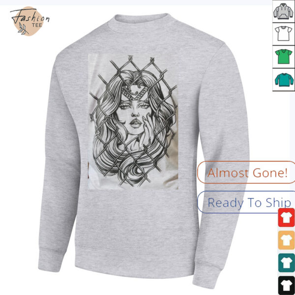 Gangster Girl Behind Fence T Shirt