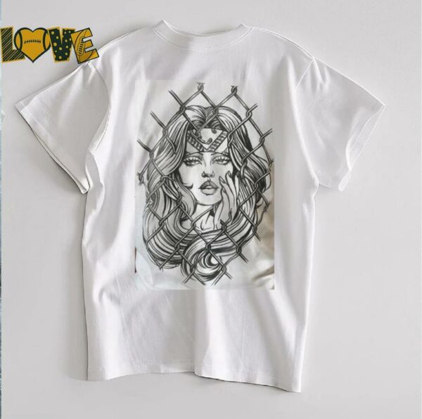 Gangster Girl Behind Fence T Shirt