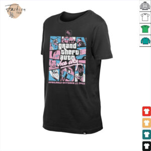 Grand Theft Auto Vice City Vintage Graphic T Shirt Retro Gaming Tee